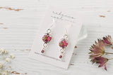 NEW! Plum Orchard Silver and Purple Floral Dangle Earrings