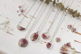 NEW! Plum Orchard Silver and Purple Floral Split Circle Necklace