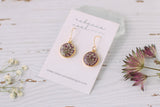 NEW! Plum Orchard Gold and Purple Queen Anne's Lace Earrings