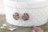 NEW! Plum Orchard Silver and Purple Queen Anne’s Lace Earrings